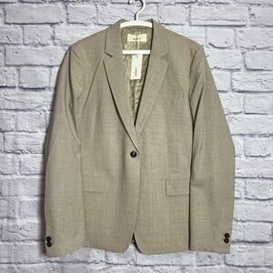 NWT 6397 Classic Blazer Wool NJ151TW SIZE M Oatmeal Heather Lined PORTUGAL